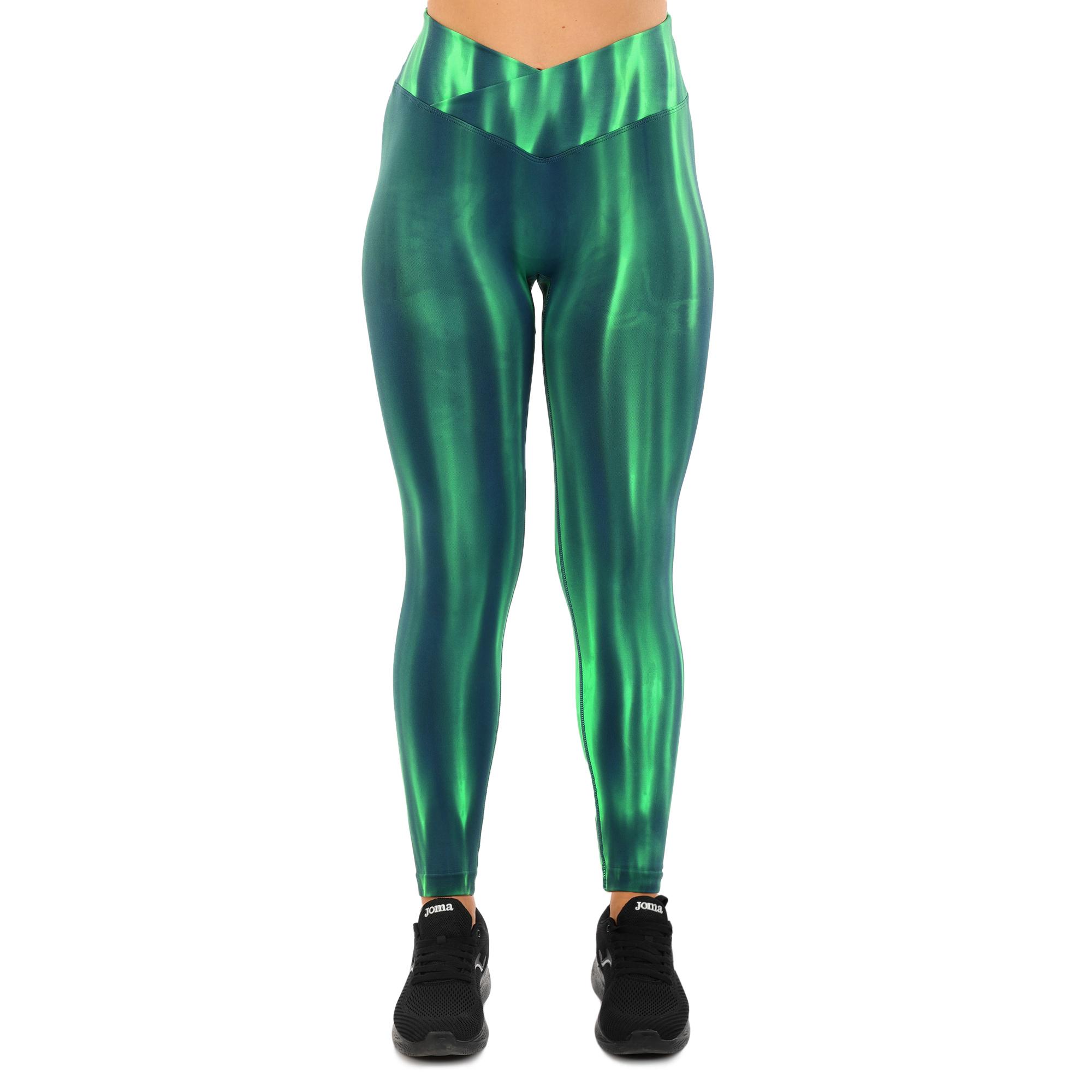 Лосины женские DOMINO 9753 бесшовные с эффектом пуш-ап с разводами S Зеленый (9753_Зеленый_S) - фото 2