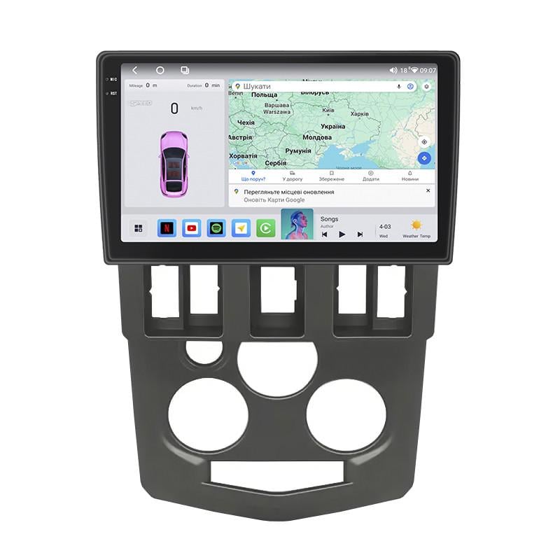 Автомагнитола штатная Lesko для Renault Logan I 2004-2009 4/64 QLED CarPlay 4G Wi-Fi GPS Prime 9" (22391816)