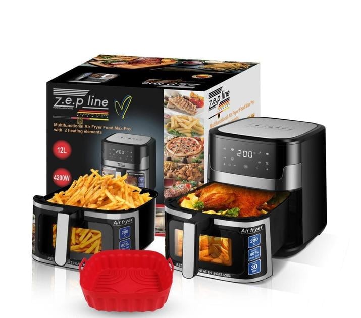 Аерогриль Zepline на 2 тена з функцією запікання/з формою для випікання 4200 W