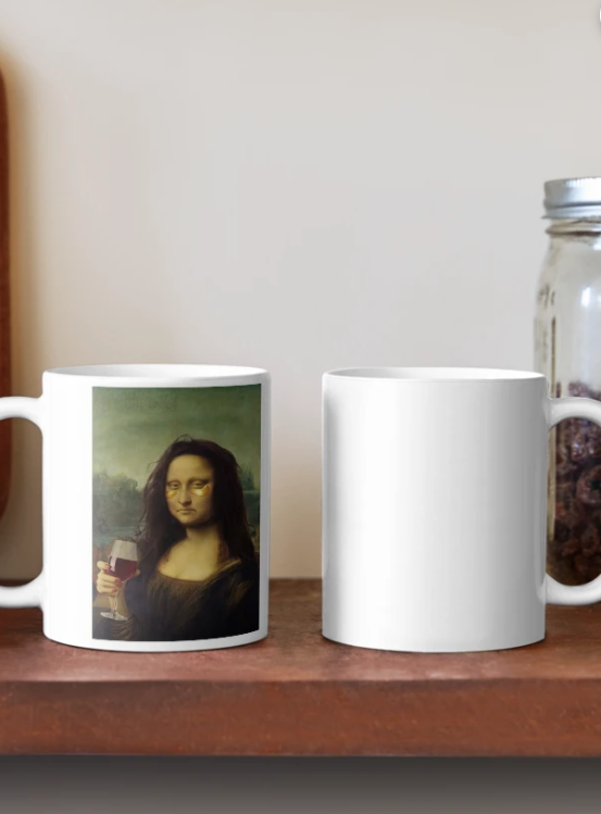 Чашка керамическая с принтом Мона Лиза вино 330 мл Белый (ПН289Ч) - фото 2 Чашка керамическая с принтом Мона Лиза вино 330 мл Белый (ПН289Ч) - фото 2