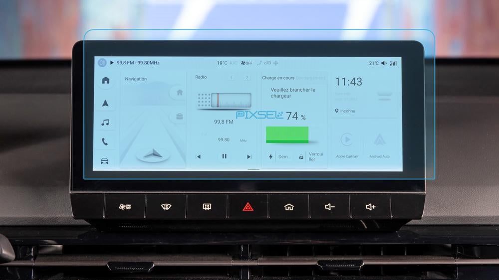 Защитное стекло Pixsel гибридное матовое на монитор MG 4 EV 11" 2023