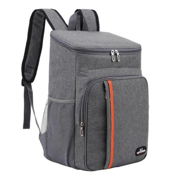 Рюкзак-холодильник туристический 1 отделение с лямками на спину 40х30х19 см 18 л Серый (29545357)