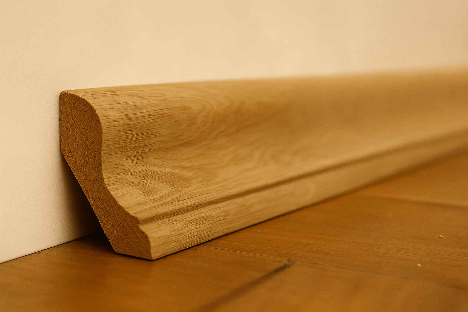 Плинтус деревянный Woodprofile Неолайн дубовый из массива дерева 30х30 мм (29425518)