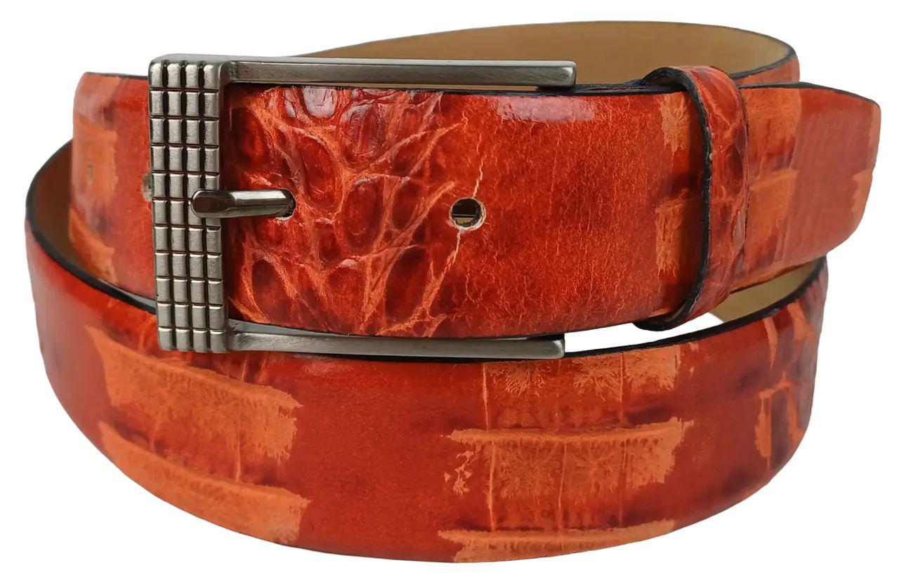 Ремінь жіночий Vanzetti натуральна шкіра 109х3,3 см Теракотовий (RMT102)