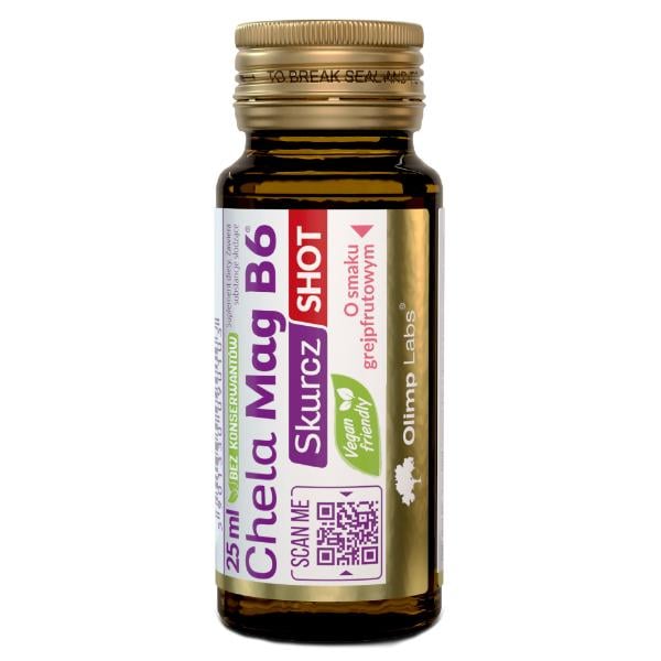 Комплекс для спорта витаминно-минеральный Olimp Nutrition Chela-Mag B6 Cramp Vegan Shot 9х25 мл Grapefruit (000027091)