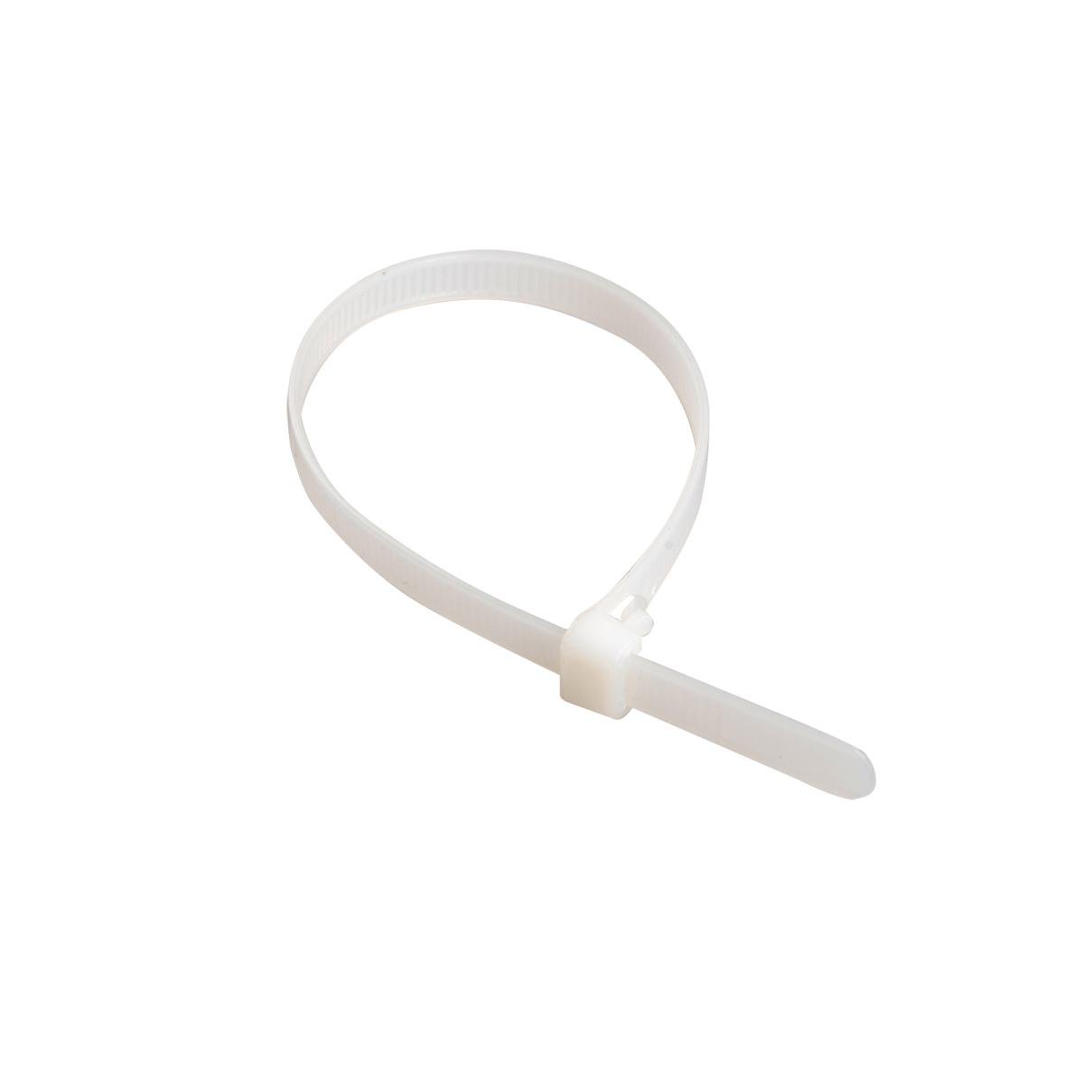 Стяжка-хомут кабельная УЕК 7,5х250 мм многоразовая полиамид 6,6 100 шт. Белый (UHH50-7-250-100)