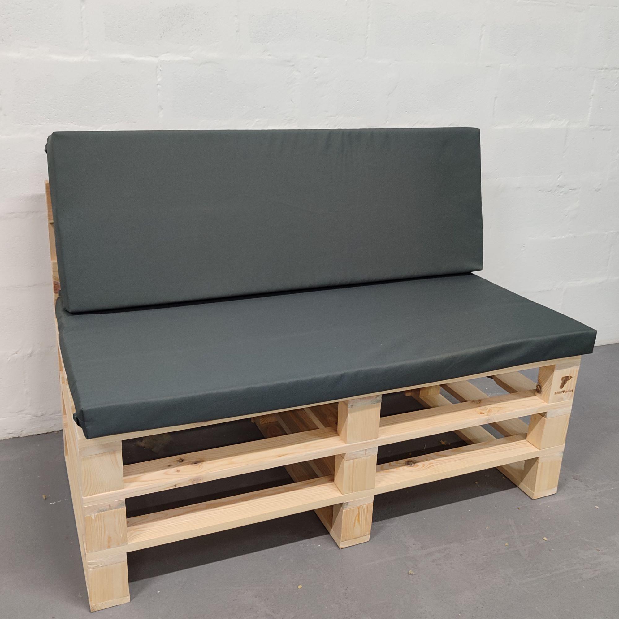 Комплект водоотталкивающих подушек для паллет-дивана eGarden оксфорд 120x60x5/120x40x5 см Серый (5312) - фото 1