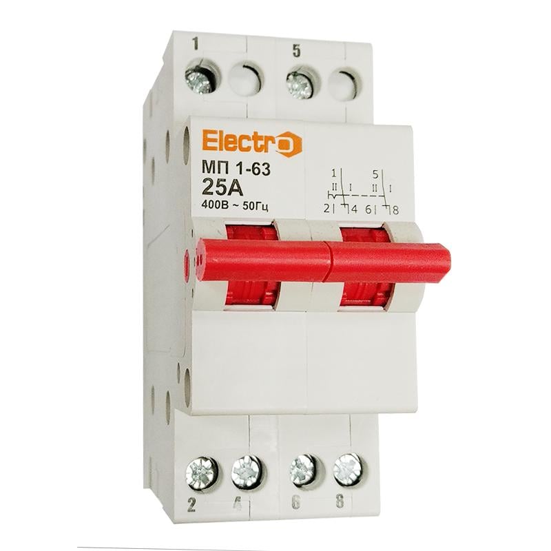 Переключатель нагрузки І-0-ІІ МП1-63 2п 32 А