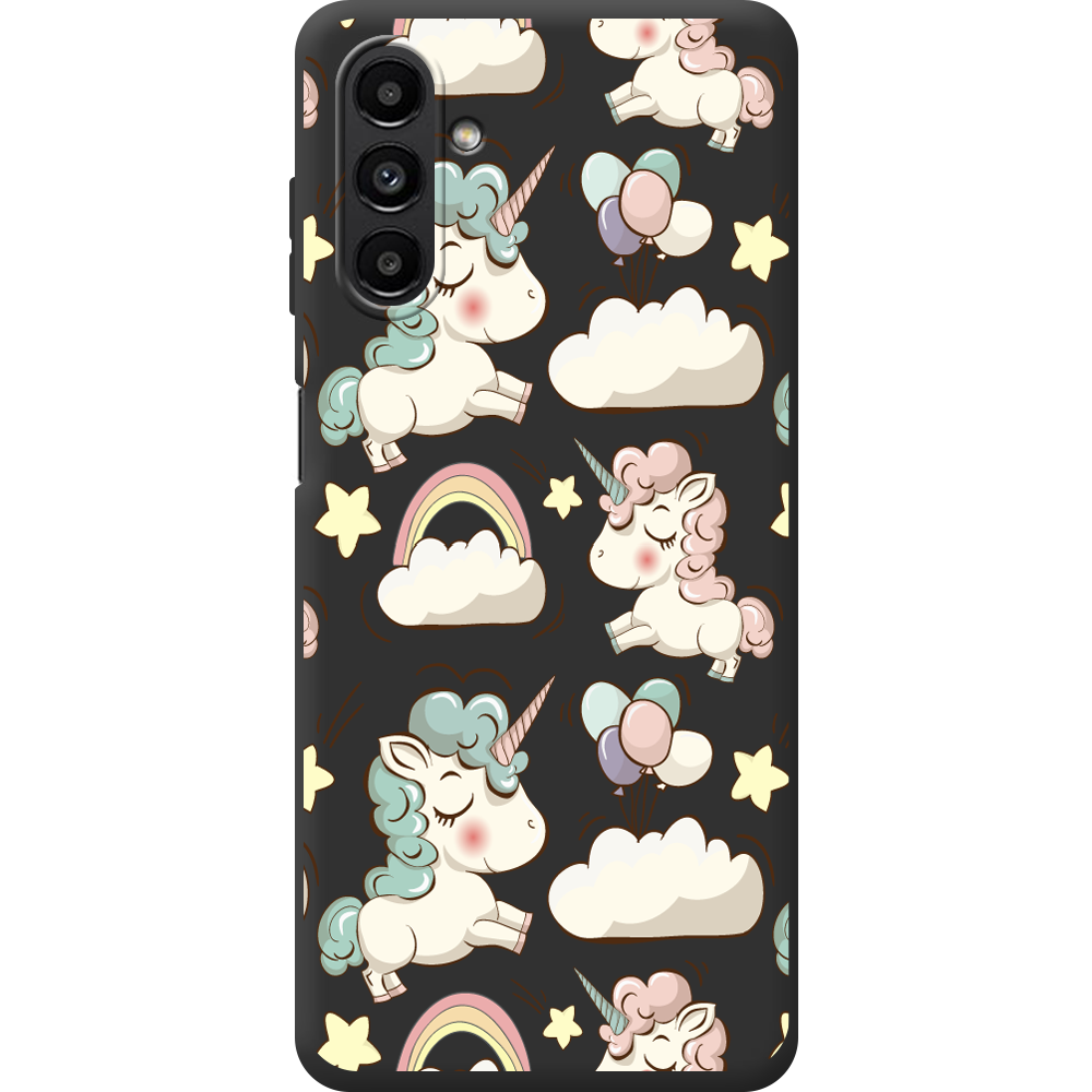 Чехол BoxFace Samsung Galaxy A13 (A136) Unicorns Черный силикон (44113-cc2-44166)