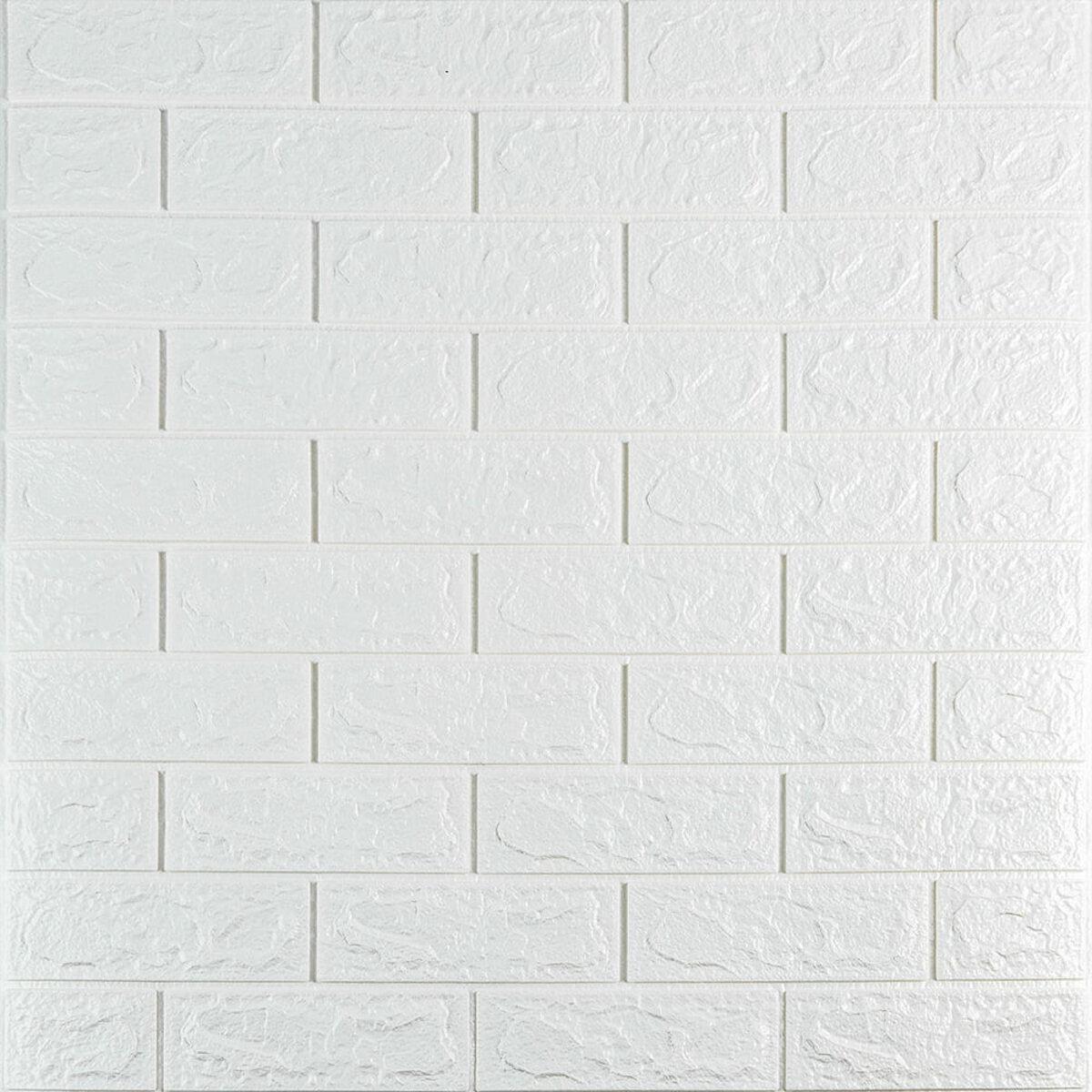 3D-панель самоклеящаяся под кирпич 700х770х5 мм Белый (SW-00000029)