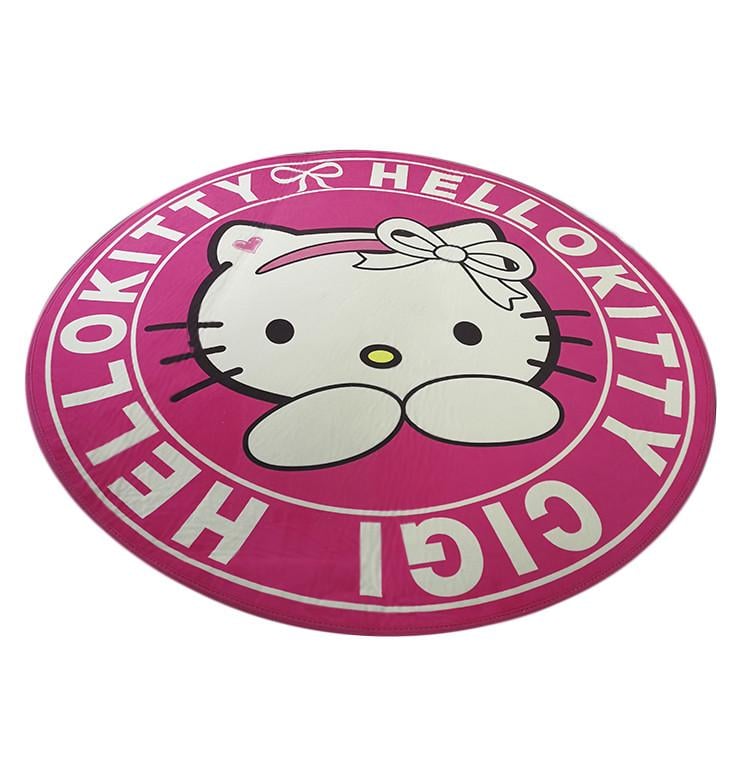 Коврик под кресло защитный для пола АКЛАС Хэлло Китти 100х100х0,8 см Розовый