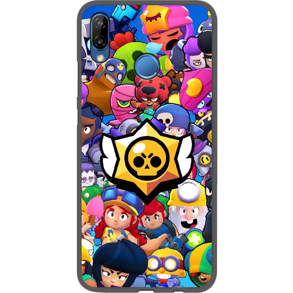 Чехол Boxface Huawei P20 Lite Brawl Stars Черный силикон (33127-up2389-35158)