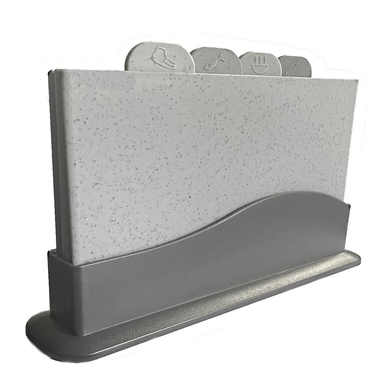 Набор разделочных досок Helios 6956 Granite на подставке 4 шт.