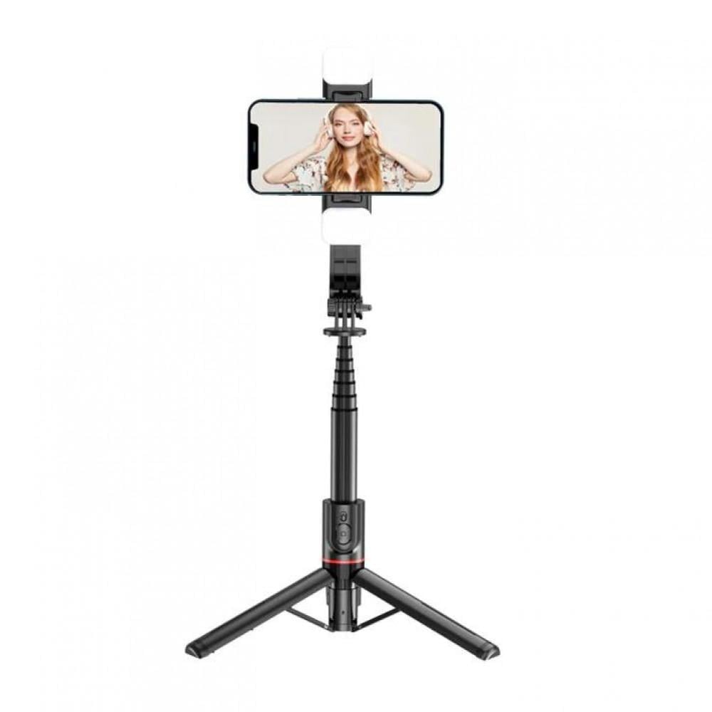 Селфи-палка Monopod Tripod Button Bluetooth 2 LED Lamp L12D 1,08 м Селфи-палка Monopod Tripod Button Bluetooth 2 LED Lamp L12D 1,08 м