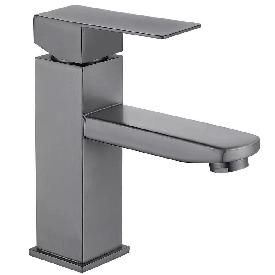 Смеситель для умывальника Wezer PRO1-02-GUNGREY однорычажный Серый (162989)