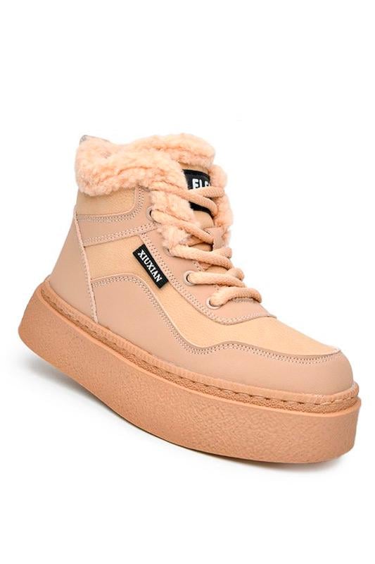 Черевики зимові однотонні -снікерси для дівчинки Носи Своє р. 33 Бежевий (16047) Черевики зимові однотонні -снікерси для дівчинки Носи Своє р. 33 Бежевий (16047)