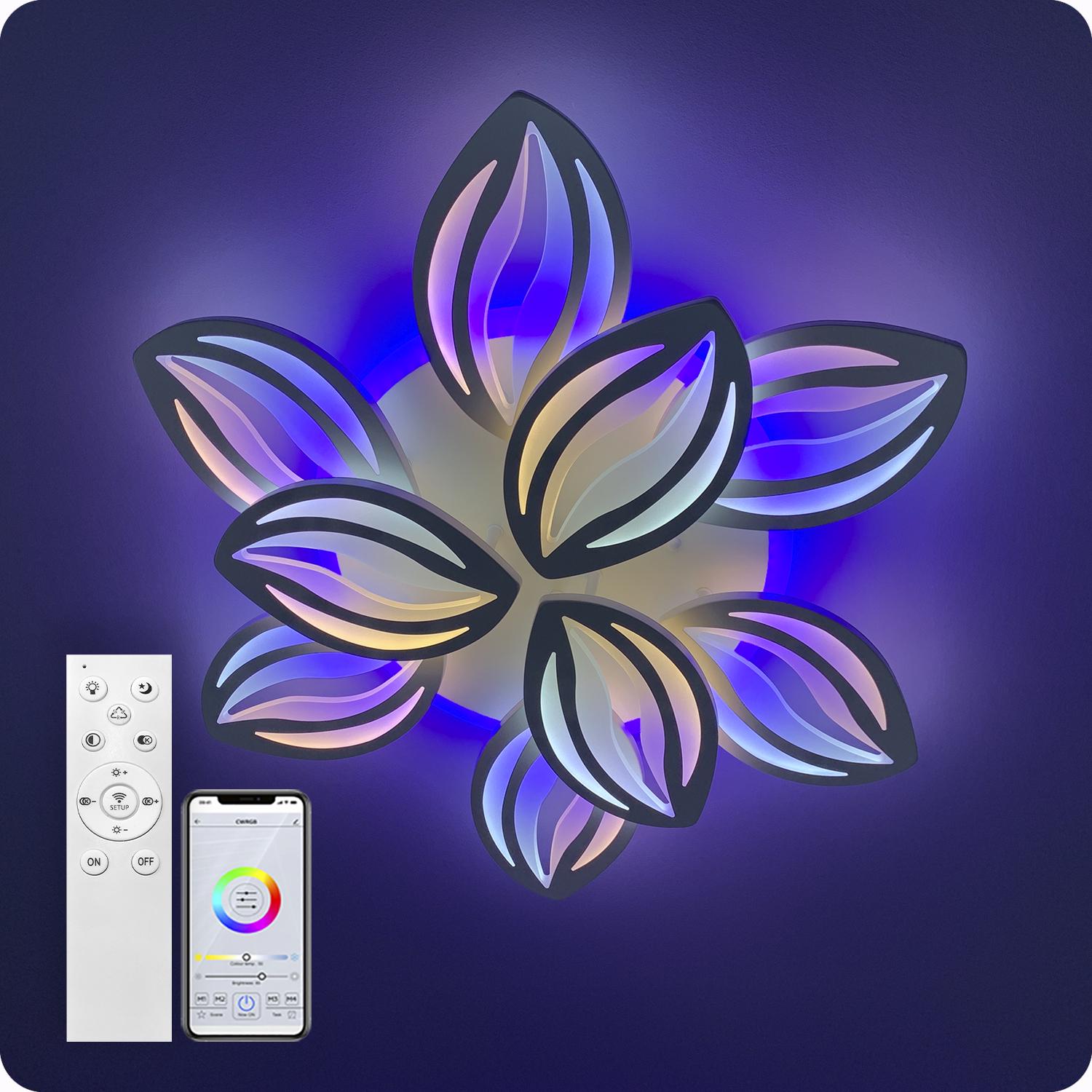 Люстра світлодіодна 517 Light 3color з пультом 180 Вт Білий (01755) - фото 8 Люстра світлодіодна 517 Light 3color з пультом 180 Вт Білий (01755) - фото 8