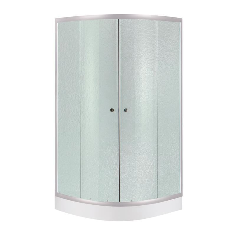Душевая кабина Lidz Latwa SC90x90.SAT.LOW.FR стекло Frost 4 мм и душевой поддон Kapielka ST 90x90x15 см (2552208775)