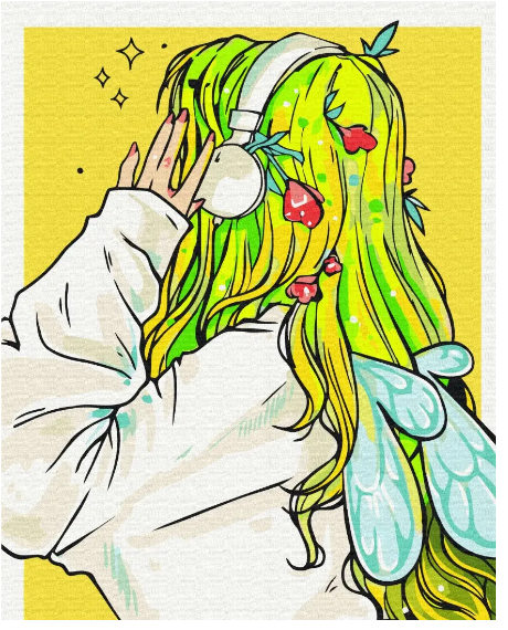 Картина за номерами с неоновой краской Playlist феи 40х50 см (BS5352) Картина за номерами с неоновой краской Playlist феи 40х50 см (BS5352)