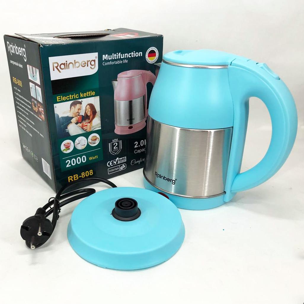 Електрочайник Rainberg RB-808 нержавіюча сталь 2 л Блакитний (268722) - фото 8 Електрочайник Rainberg RB-808 нержавіюча сталь 2 л Блакитний (268722) - фото 8
