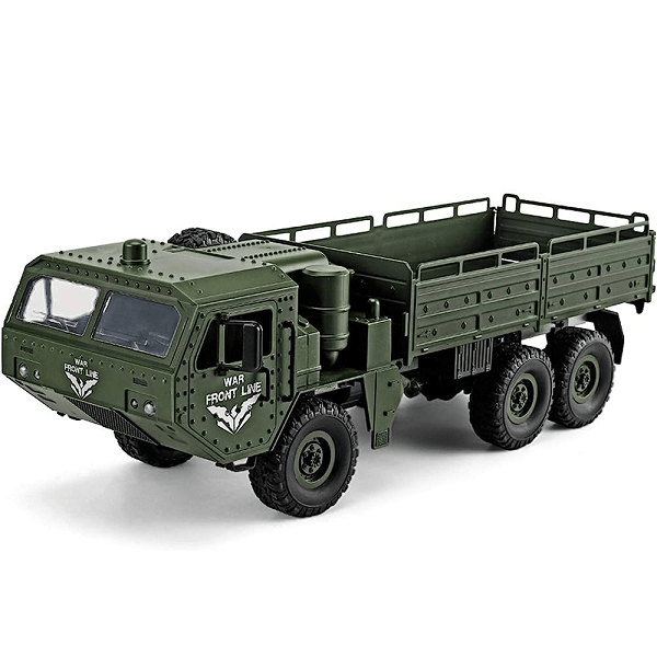 Вантажівка військова на радіокеруванні JJRC Q75 1:16 6WD Green (d252) - фото 2