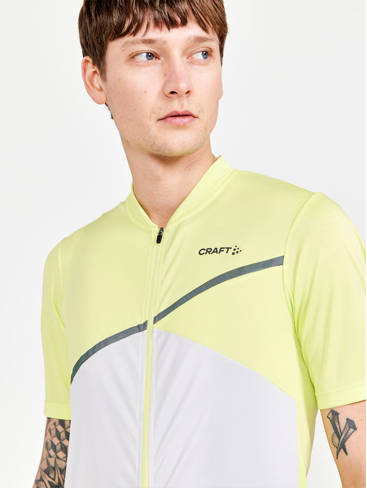 Чоловіча велофутболка СRAFT Core Endurance Logo Jersey 1910528-541914 M White/Yeze - фото 4