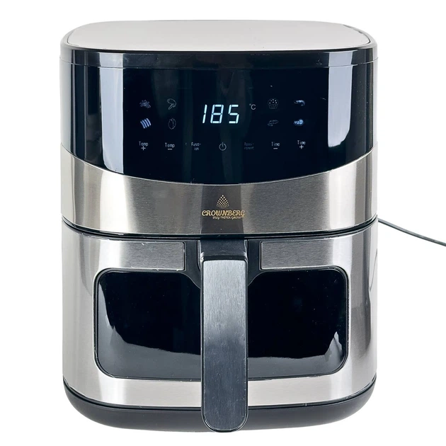 Аерогриль-фритюрниця безмасляна Crownberg CB-5554 2000 Вт 6,5 л Сірий (GR-05233)