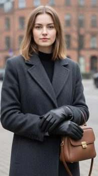 Перчатки женские натуральные кожаные зимние M/7,5 19-20 см (G-16)