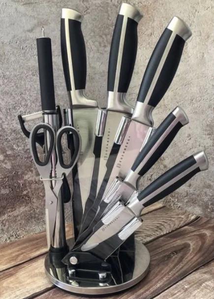 Набор кухонных ножей на подставке Edenberg EB-3611 9 пр.