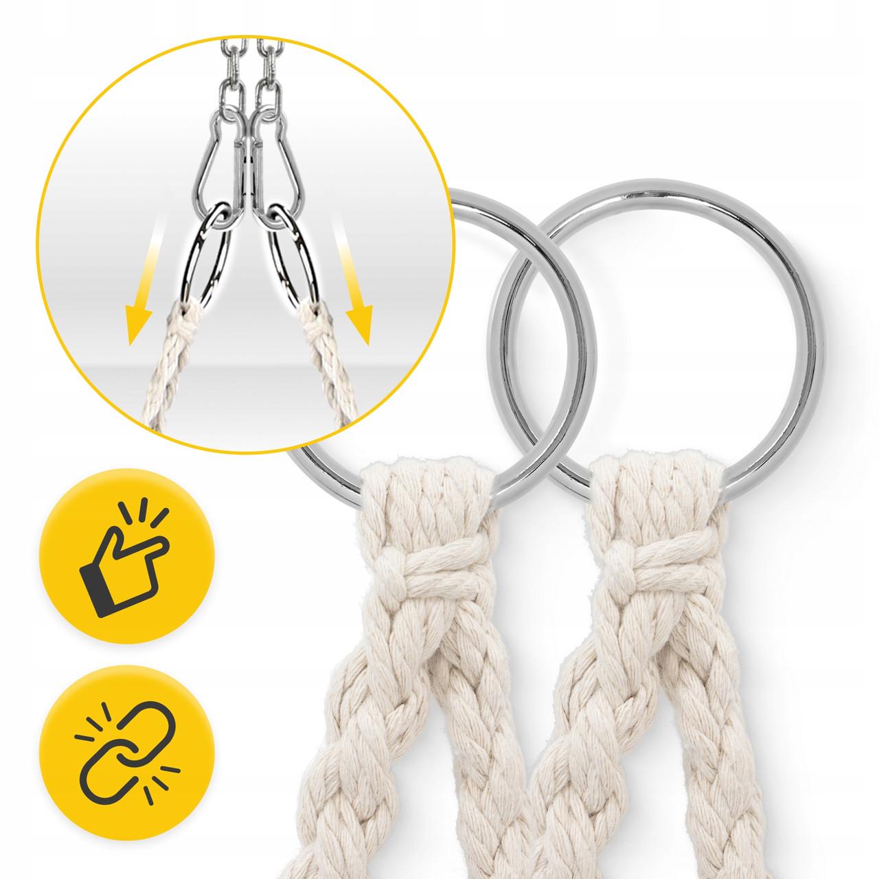 Кресло-качели 4fizjo Boho Dream 80 см Beige (P-5905973404518) - фото 8 Кресло-качели 4fizjo Boho Dream 80 см Beige (P-5905973404518) - фото 8