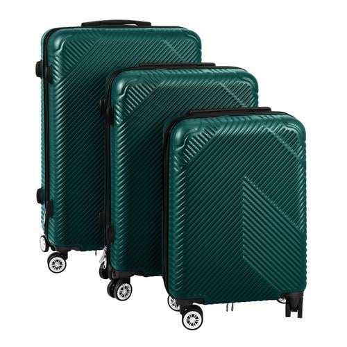 Набор дорожных чемоданов на колесах TRIZAND 27672 3в1 Green (27672)