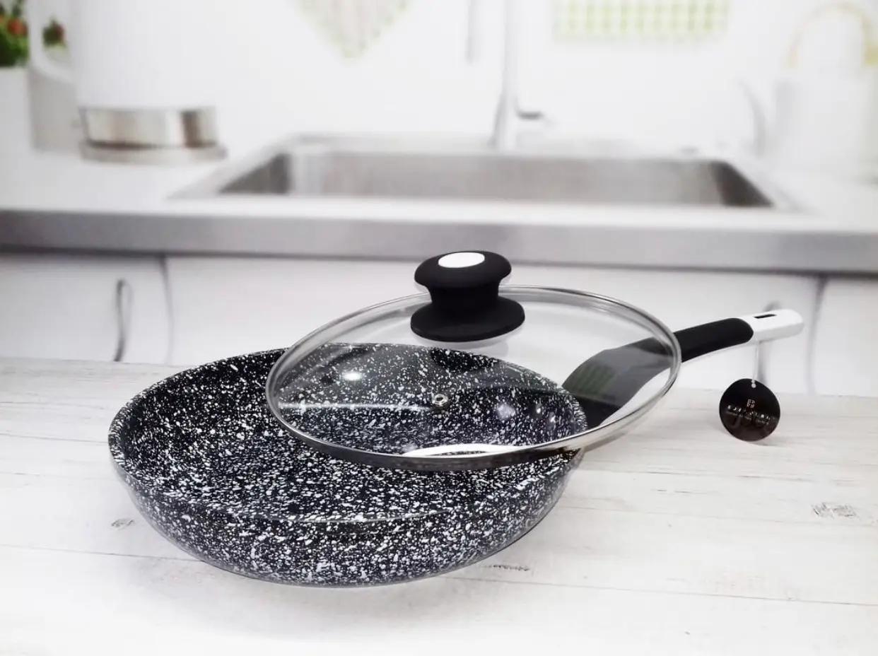 Сковорода для індукційної плити Edenberg EB-9165 з гранітним антипригарним покриттям 22 см (2530554795) - фото 2 Сковорода для індукційної плити Edenberg EB-9165 з гранітним антипригарним покриттям 22 см (2530554795) - фото 2