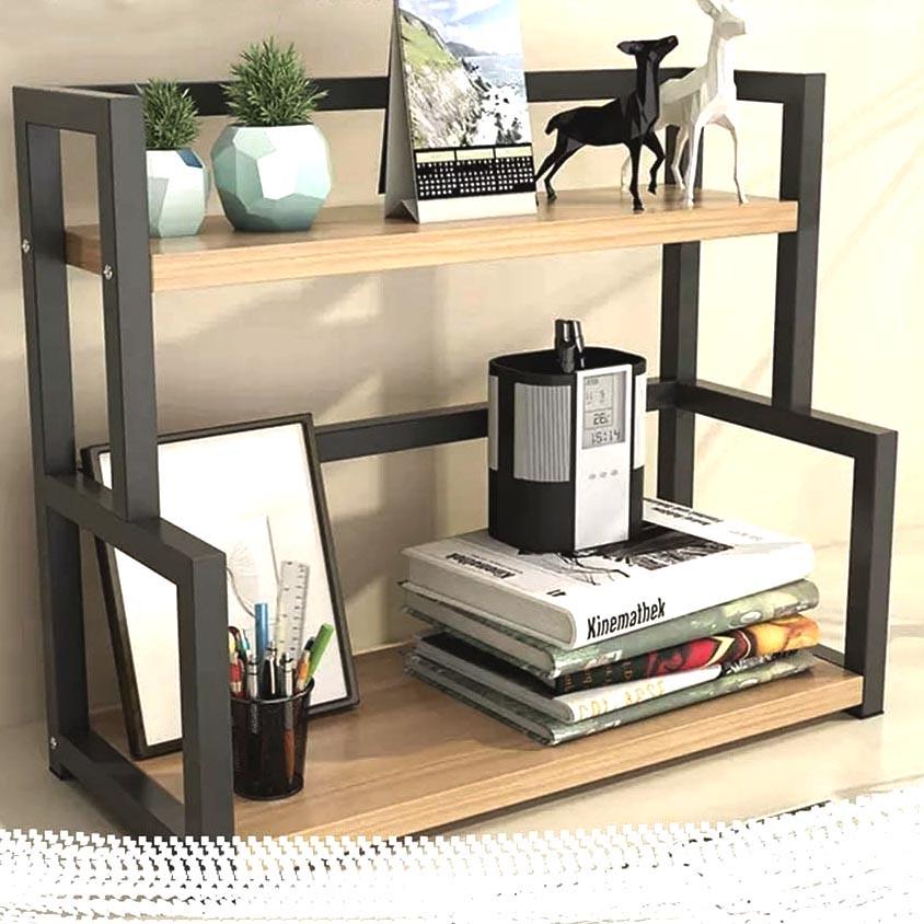 Полка книжная настольная из дерева Ручемин Венге/Бланже (КПА-02941201)