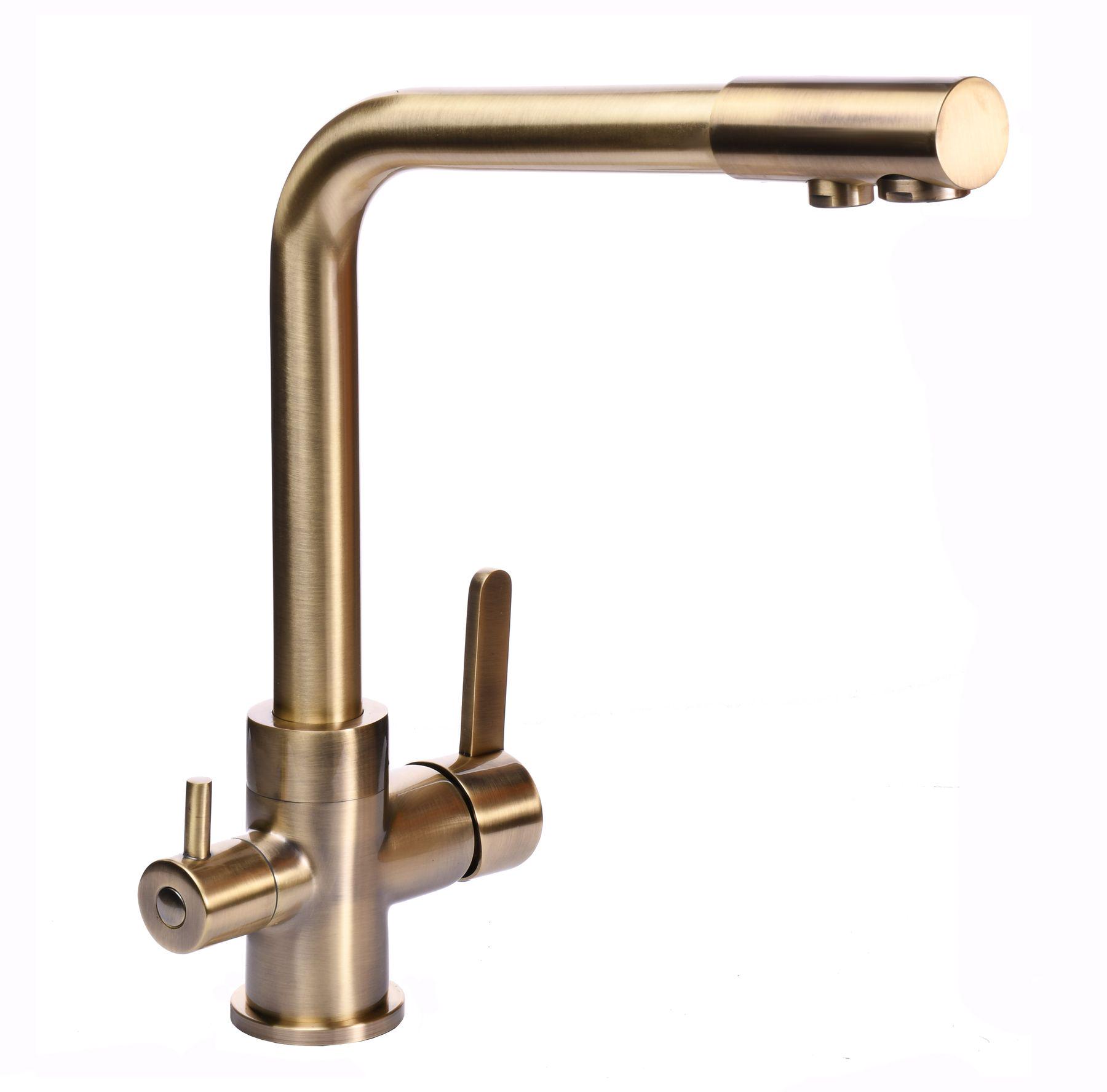 Смеситель для кухни под осмос Globus Lux GLLR-0444-9 Bronze