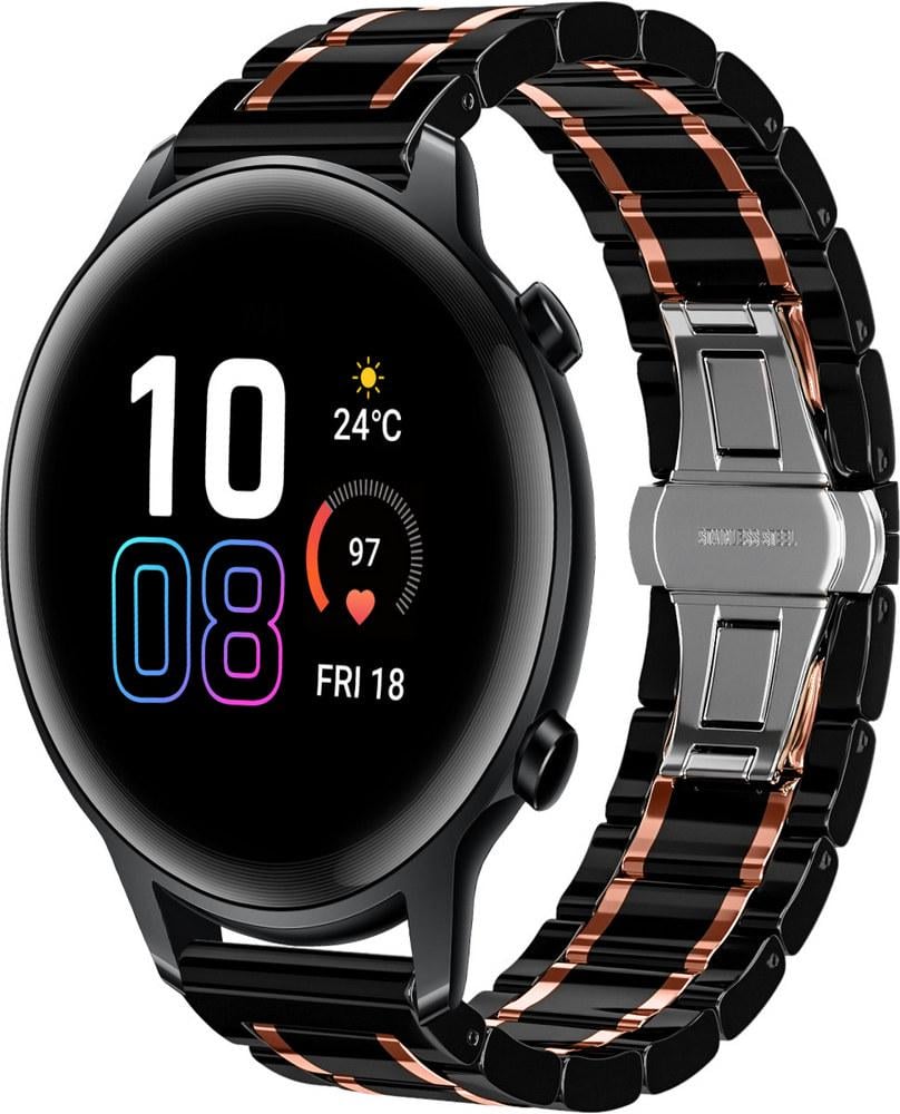 Ремінець керамічний Ceramo для Honor Magic Watch 2 42 мм Black/Pink (28743-51) Ремінець керамічний Ceramo для Honor Magic Watch 2 42 мм Black/Pink (28743-51)