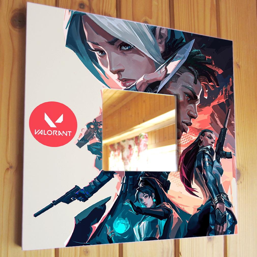 Зеркало настенное декоративное Игра Valorant 260х260 мм (M04686)