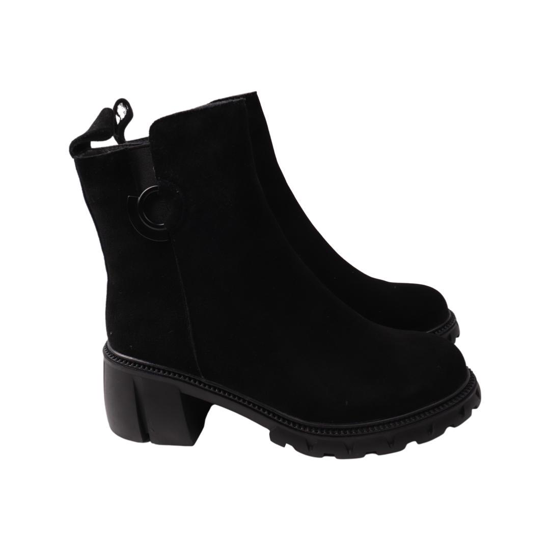 Ботинки женские Oeego из замши р. 37 Черный (119-22ZHC)