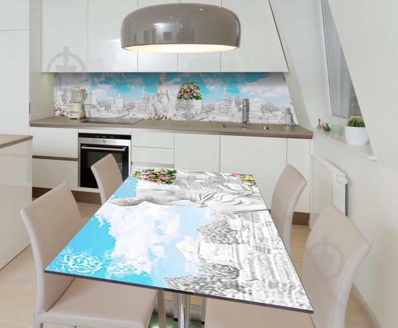 Наклейка виниловая на стол Zatarga  "Мраморный город " 600х1200 мм