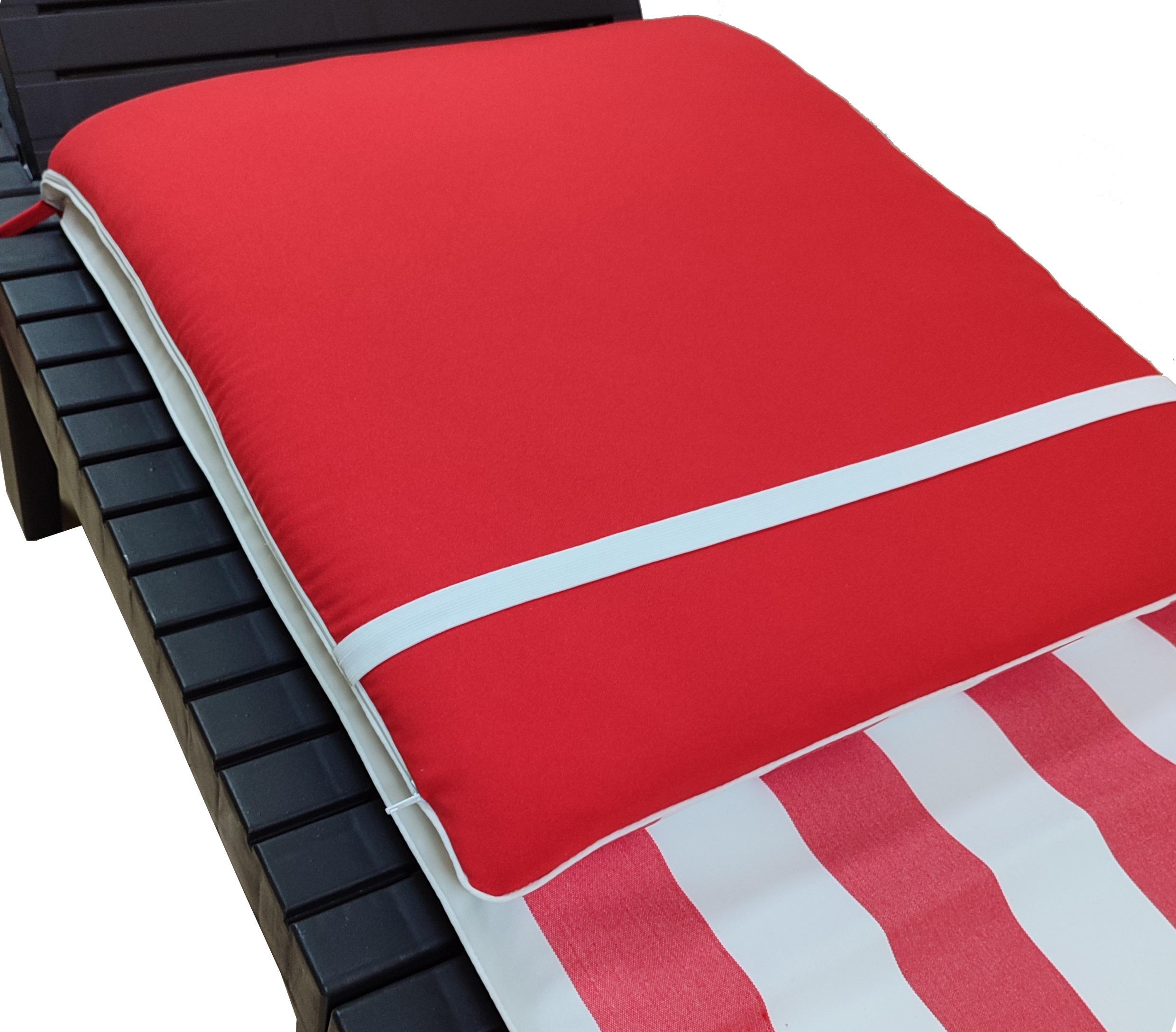 Матрас для шезлонга Ost-Fran UNI тексилк 1007 188x58x5 см Бело-красные полосы (3601) - фото 2