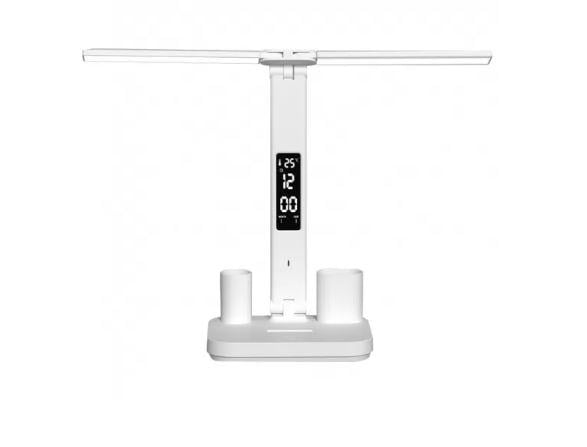 Світлодіодний настільний світильник Luxel 6W акумулятор/USB/лед екран/органайзер Білий (TL-16W) - фото 2 Світлодіодний настільний світильник Luxel 6W акумулятор/USB/лед екран/органайзер Білий (TL-16W) - фото 2