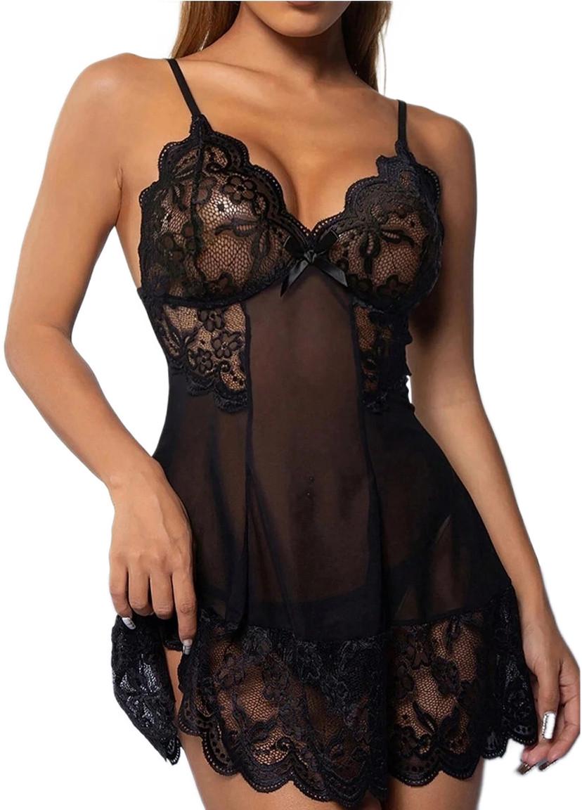 Эротический комплект неглиже Midnight Romance с трусиками-стрингами XL