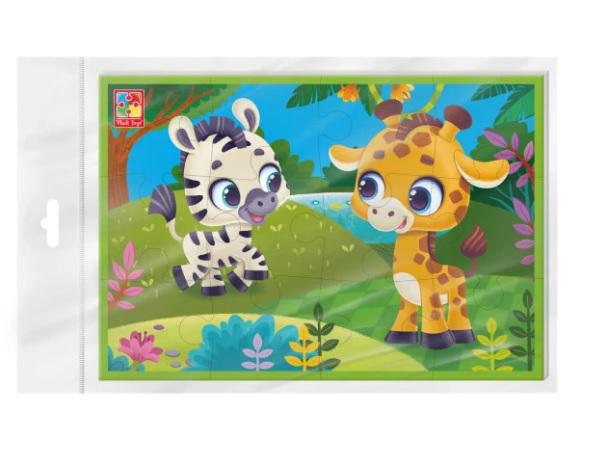 Пазли м'які Vladi Toys А5 Зебра та жираф VT1104-21 (MTT-186830) Пазли м'які Vladi Toys А5 Зебра та жираф VT1104-21 (MTT-186830)