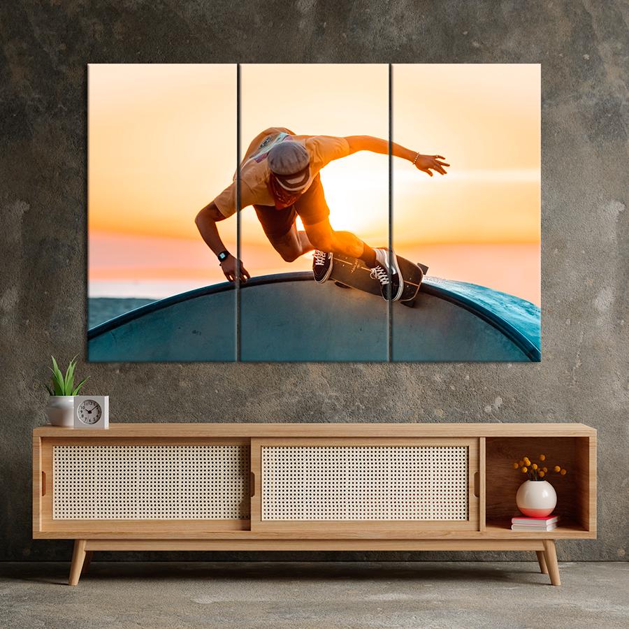 Картина спорт Трюк на скейтборде 156x100 см (A1223-3)