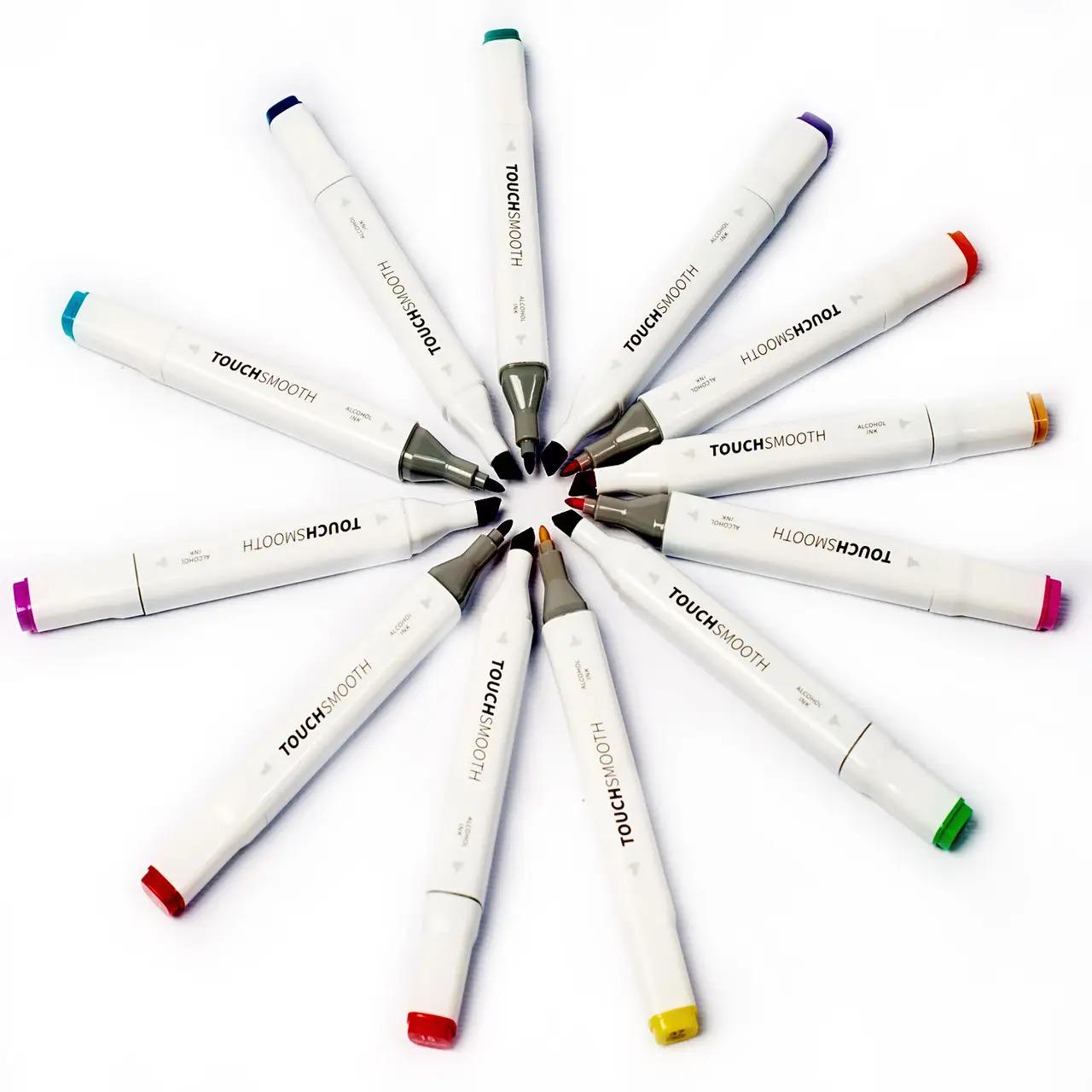 Набор маркеров двухсторонние Touch Smooth 80 шт. спиртовые для скетчинга с подставкой для маркеров Черный - фото 8 Набор маркеров двухсторонние Touch Smooth 80 шт. спиртовые для скетчинга с подставкой для маркеров Черный - фото 8