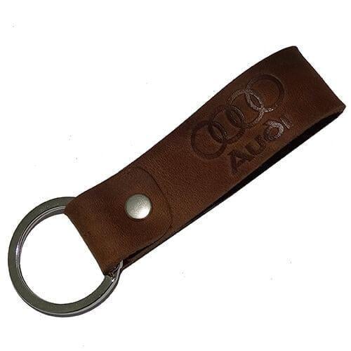 Брелок автомобильный кожаный c лого Audi (110707)
