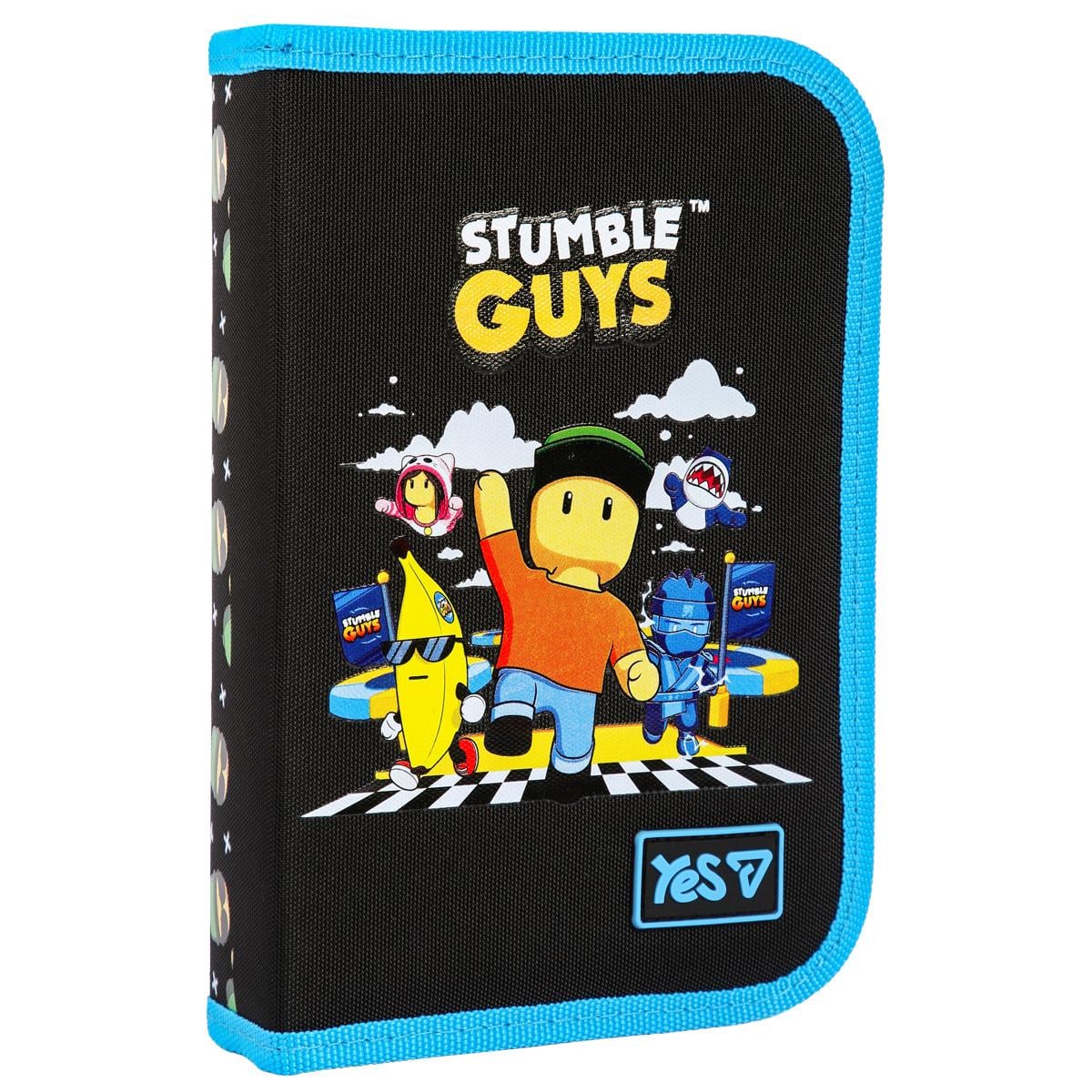 Пенал школьный YES Stumble Guys 1 отделение Черный (533747)