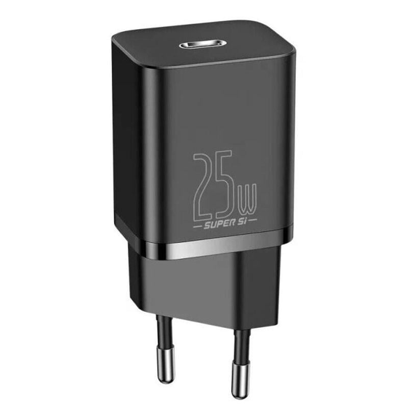 Зарядний пристрій мережевий Baseus Super Si Quick Charger 1C 25 W Чорний (CCSP)
