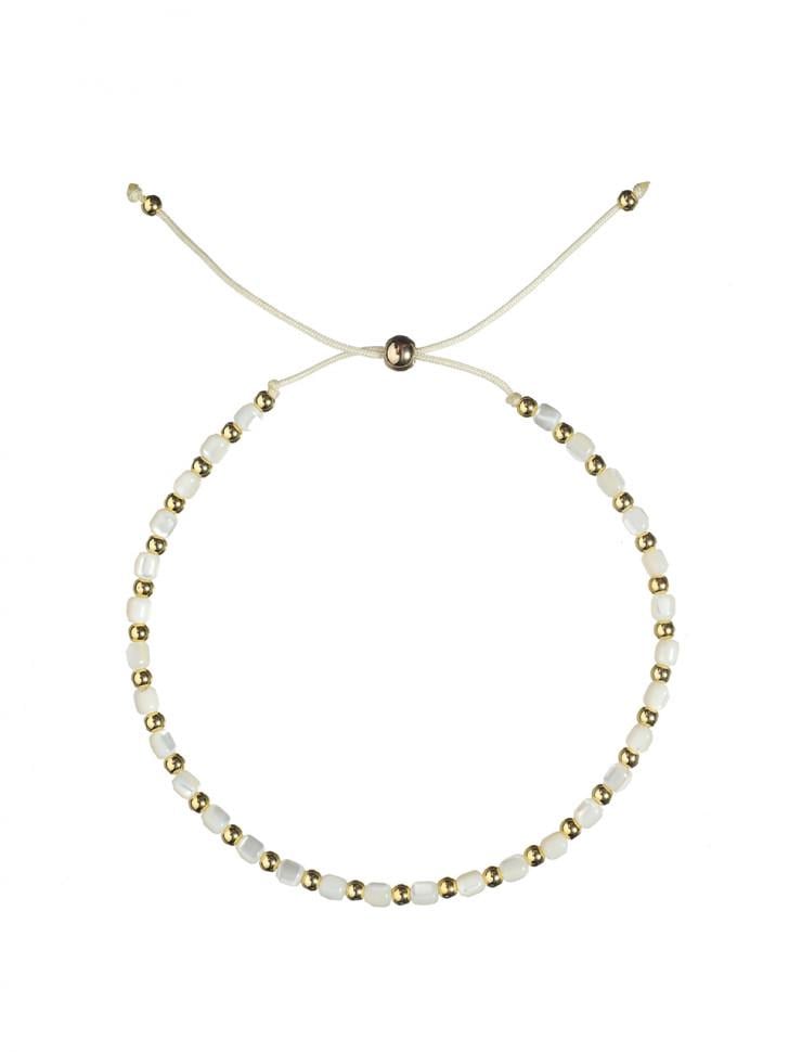 Браслет на ногу з перламутру (4726)