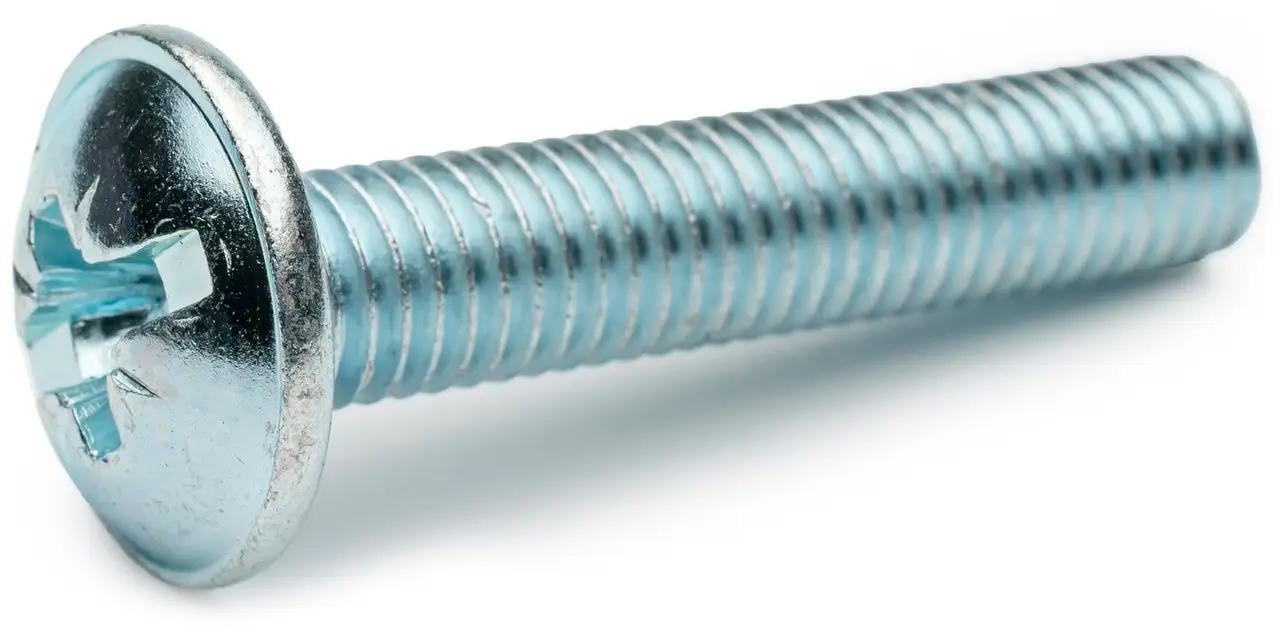 Гвинт меблевий оцинкований з персшайбою напівкругла головка DIN 967 M8х70 170 шт.