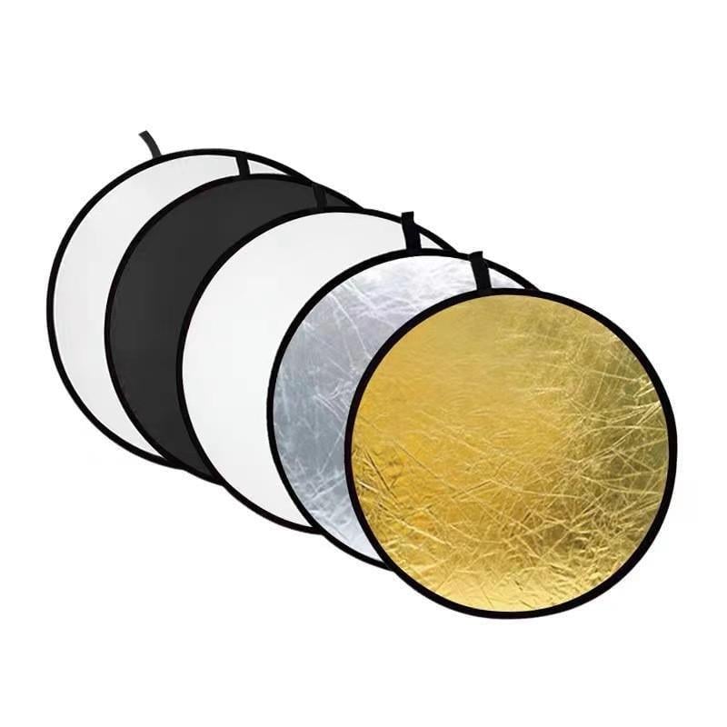 Отражатель для фото рефлектор ⌀ 80 см 5в1 Золотой/Серебро/Белый/Прозрачный/Черный - фото 6 Отражатель для фото рефлектор ⌀ 80 см 5в1 Золотой/Серебро/Белый/Прозрачный/Черный - фото 6